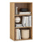 Set of 2 3-Tier Cube Bookcase with Adjustable Shelves for Home Office