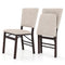 Foldable Dining Chair Set of 2 Armless Kitchen Chair with Padded Seat and Tilt Backrest