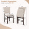 Foldable Dining Chair Set of 4 Armless Kitchen Chair with Padded Seat and Tilt Backrest
