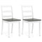Set of 2 Wood Dining Chairs with Solid Rubber Wood Legs