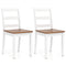 Set of 2 Wood Dining Chairs with Solid Rubber Wood Legs
