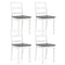 Set of 4 Wood Dining Chairs with Solid Rubber Wood Legs