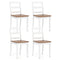 Set of 4 Wood Dining Chairs with Solid Rubber Wood Legs