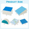 6-Piece Soft Play Set for Toddlers with Climbing Triangle and Ramp-Blue
