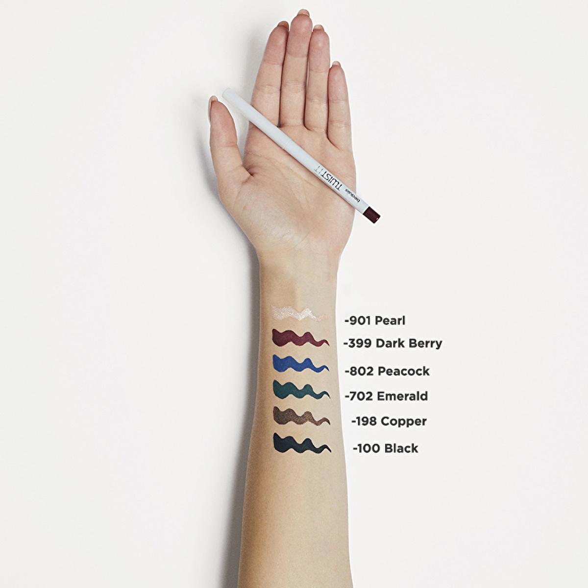 Beaulis Waterproof Eyeliner 802 Peacock - Retractable, Precision, Long-Lasting Eye Makeup