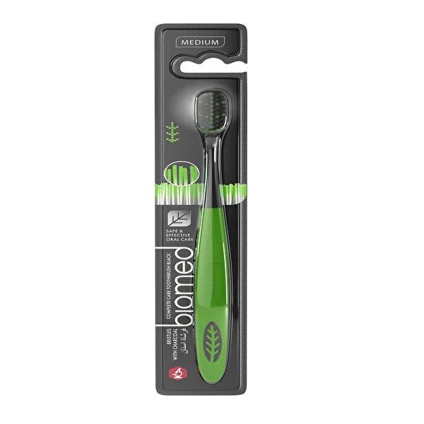 Biomed Black Toothbrush: Activated Carbon for Powerful Plaque & Stain Removal, Gentle Medium Bristles - Achieve Superior Oral Hygiene