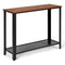 Metal Frame Wood Console Sofa Table with Storage Shelf