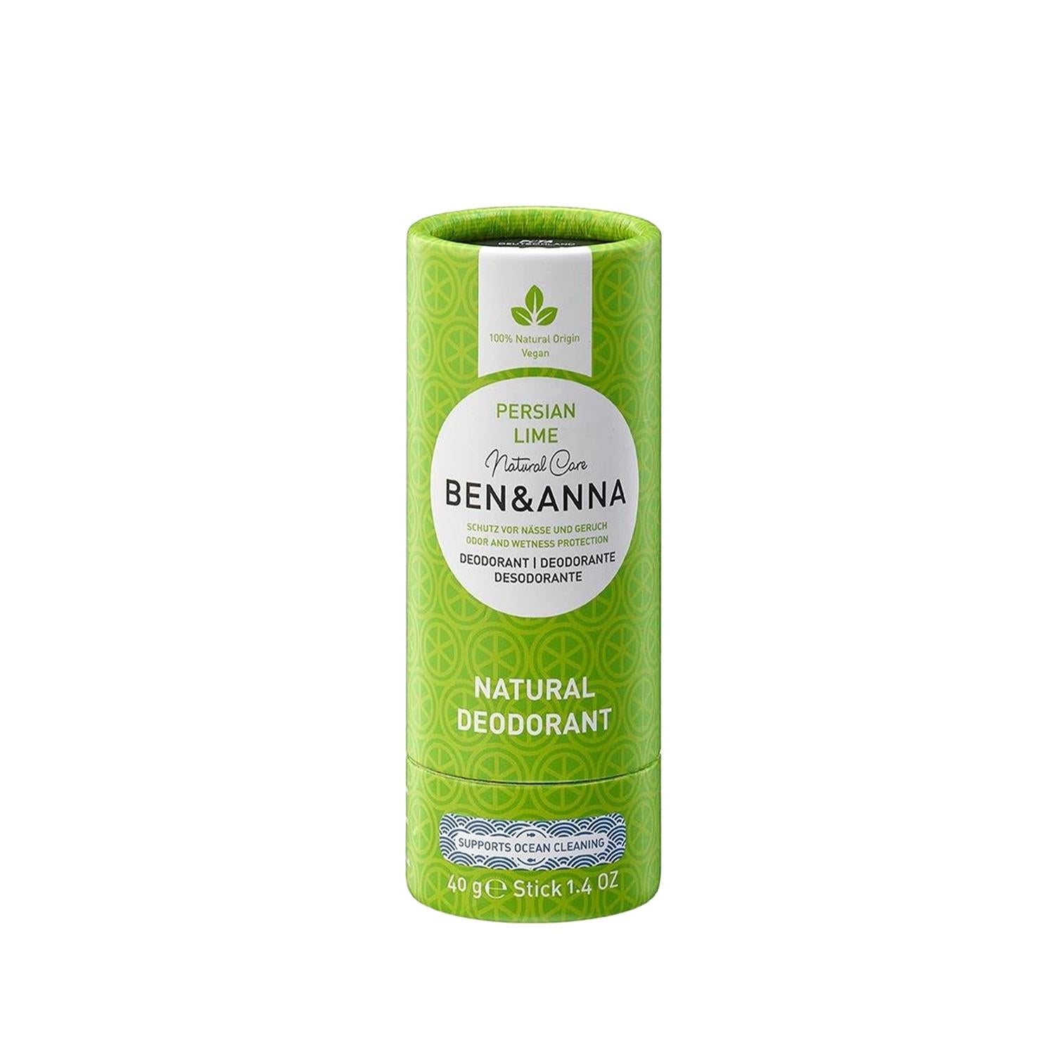 BEN & ANNA Natural Deodorant, Persian Lime - Eco-friendly, Chemical-free Personal Care
