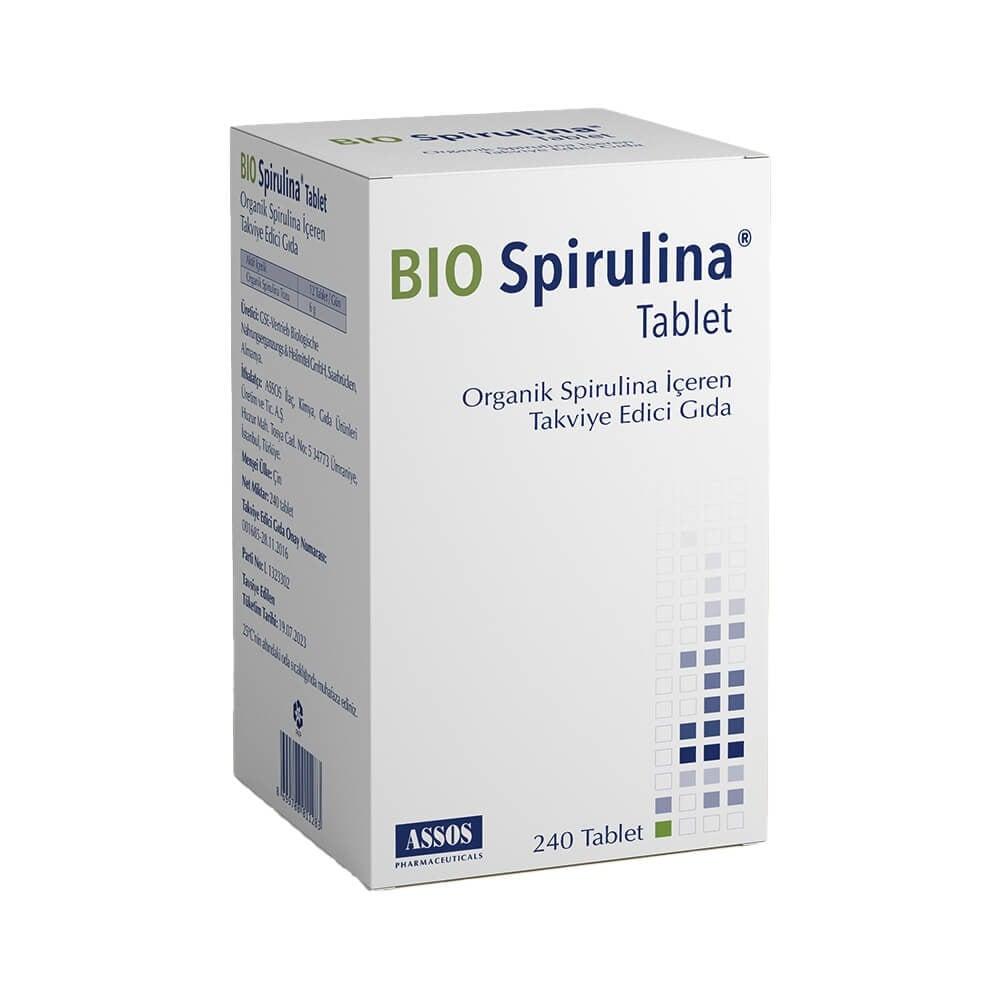 Bio Spirulina 500mg 240 Tablets - Organic Dietary Supplement for Nutritional Health