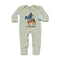 Where The Buffalo Roam - Infant Western Watercolor One-Piece Footed Pajamas W/Mittens