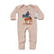 Where The Buffalo Roam - Infant Western Watercolor One-Piece Footed Pajamas W/Mittens