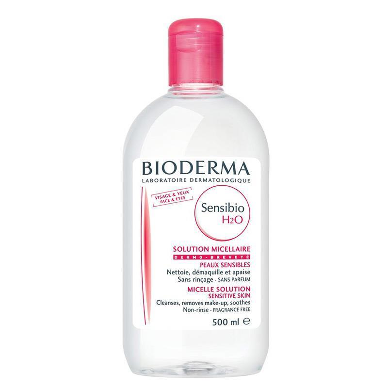 Bioderma Sensibio H2O: Gentle Micellar Cleansing Water - Soothes & Removes Makeup, Perfect for Sensitive Skin (500ml)