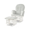 Wood Glider and Ottoman Set with Padded Armrests and Detachable Cushion