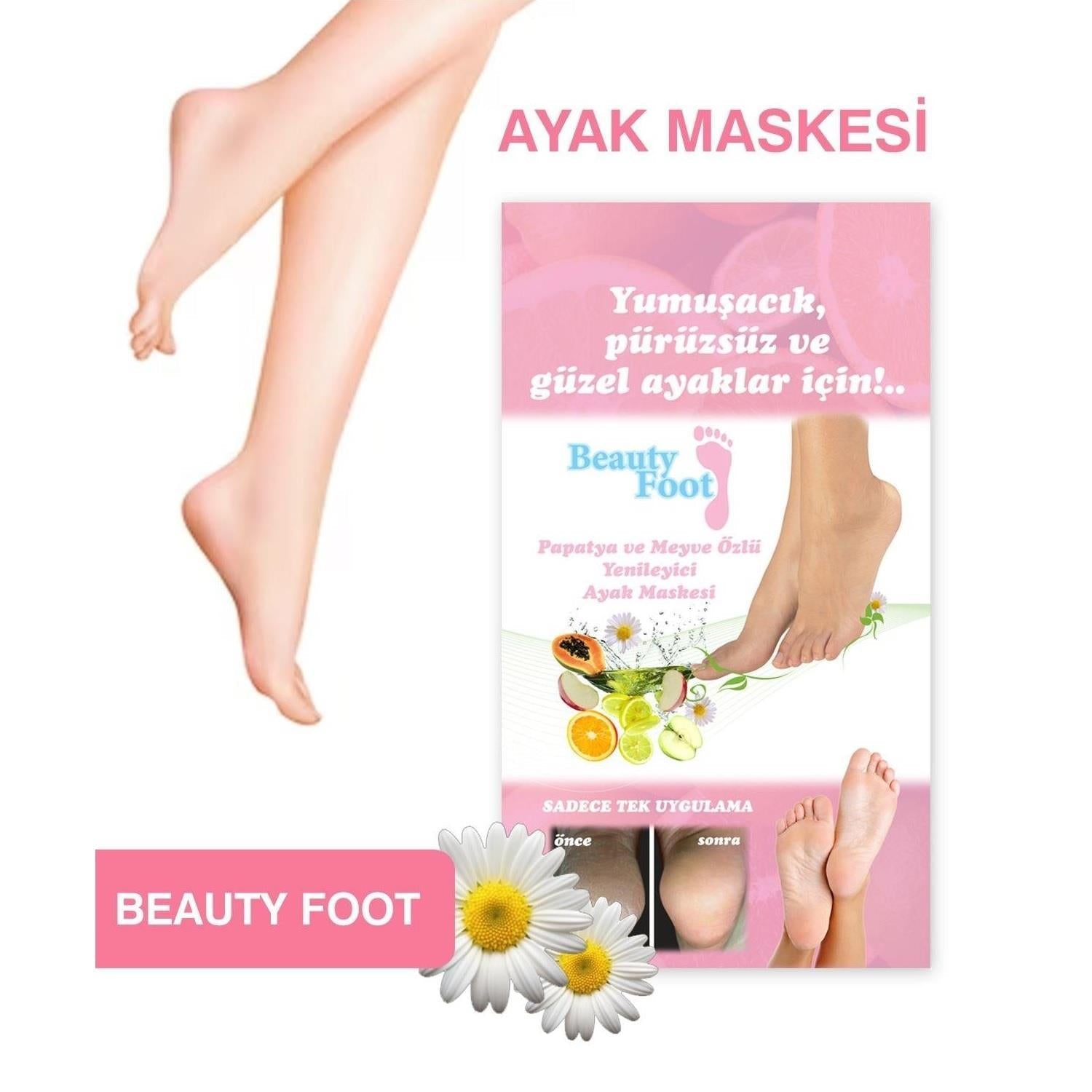 Beauty Foot Exfoliating Foot Mask - Natural Foot Care for Soft & Smooth Feet