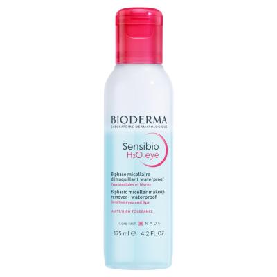 Bioderma Sensibio H2O - Gentle Micellar Eye Makeup Remover for Sensitive Eyes - Hypoallergenic & Fragrance-Free - Cleanses & Soothes (4.23 fl oz)